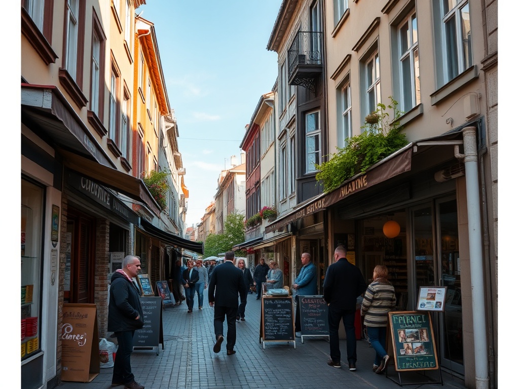 Tablica ogłoszeń z informacją o przetargu na lokale w Sopocie, obok parasol symbolizujący deszczową pogodę