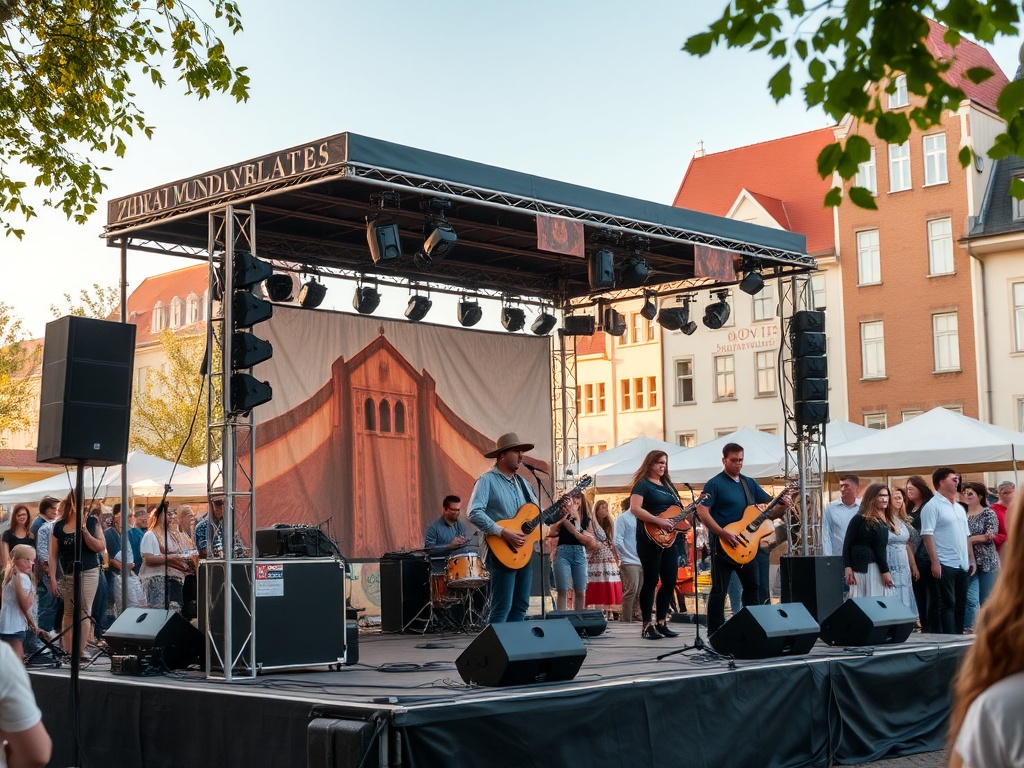 Plakat zapowiadający Międzynarodowy Festiwal Chóralny Mundus Cantat w Sopocie